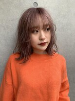 ヨーク(YOKE)&nbsp;YOKE ラフウェーブ ボブ ピンクグレージュ