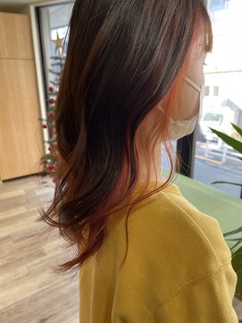 ジータヘアデザイン 大森店(GHITA hair design) インナーカラー【オレンジ】