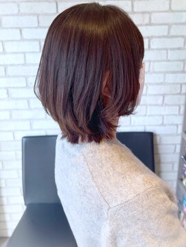 アエラスラナ 相模大野(Aeolus Lana) ひし形レイヤーボブ×艶感オーガニックカラー