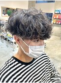 波巻きスパイラルパーマツーブロックツイストスパイラルパーマ