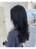 ナチュラル暗髪スタイル