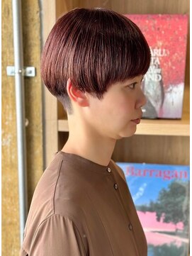 リブロ(liblo) 刈り上げマッシュショート × ピンクベージュ(2)【liblo】