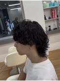 波巻きウルフパーマ
