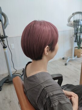 エルベ 内原店(elve) マッシュショート×ピンク