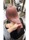 イヤリングカラー/外ハネボブ /縮毛矯正/レイヤーボブ/艶髪