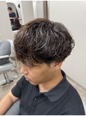 シャドウパーマ/刈り上げマッシュ/三軒茶屋/チャコールグレー
