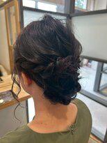 ヘア ルーナ バイ アプリーレ(hair lune by Aprire)&nbsp;お呼ばれヘアセットゆるふわシニヨンお団子ヘア結婚式二次会