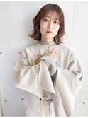 韓国ボブ　ベージュカラー