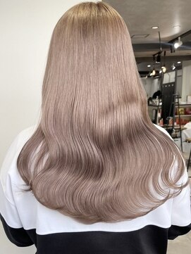 ツキ 横浜店(tuki) ミルクティーベージュダブルカラーインナーカラーケアブリーチ