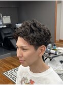MEN’S/サーフカール/刈り上げセンターパート/表参道駅/青山