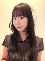 ロティー 天神(loty)&nbsp;レイヤー 顔周りカット 前髪 ブラウン 透明感カラー 20代30代