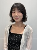 外はねボブパーマ