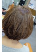 アッシュベージュ　ボブ