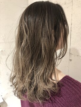 エイト 福岡天神店(EIGHT fukuoka) 【EIGHT福岡】nabe_long_ハイライトバレアッシュシルバー☆