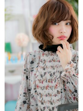 ミック 日暮里店(miq) ピンクブラウン×エアリーボブレイヤーで大人ガーリー♪c1