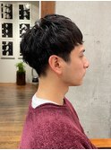 メンズパーマ　ニュアンスパーマ　ビジネスマンヘア