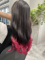 ジエクト カナウ(The Ect canow)&nbsp;裾カラーピンク/グレージュカラー/デザインカラー/グラデ