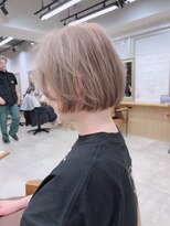 サンドエス 銀座(sand S)&nbsp;ミルクティーベージュ前上がりボブ大人可愛い似合わせカット