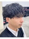 波巻きパーマ