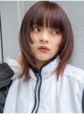 魅力倍増カール シアーカラー ショート 姫カット ダークアッシュ