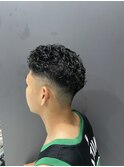 メンズパーマオールバック