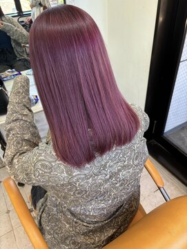 アズーア ヘアーアンドスパ(azure hair&spa) チェリーピンク／ブリーチ2回～／横浜／ハイトーン