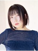 透明感カラー黒髪小顔秋色オリーブカラー_ba488871