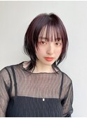 大人レイヤースタイルマッシュ前髪ありウルフ丸顔絶壁K20241104