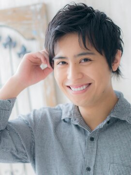 メンズヘア ビーセカンド 草加店(MENS HAIR B-2) 30代40代ビジネス爽やか黒髪ベリーショートX草加