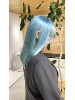 フリーク(FLEEK)&nbsp;水色カラー　ブリーチ3回