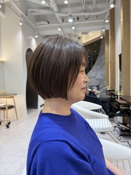 ソワネ 表参道(soigne) 表参道白髪ぼかしウルフショートカットベージュアッシュ30代40代