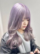 ◆ラベンダーカラー◆［池袋/ハイトーン/ダブルカラー/ボブカット/髪質改善/ケアブリーチ/エクステ］