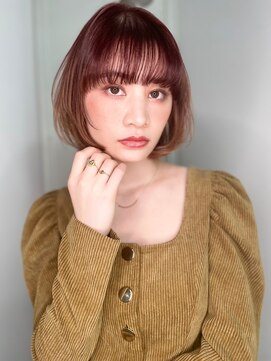 カバーヘアアンドスパ ブリス 浦和(COVER HAIR&SPA bliss) ダブルカラー韓国風透明感切りっぱなしボブp1浦和10代20代30代