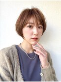 小顔透明感◎ココアブラウン×大人可愛いふんわりショートp大宮
