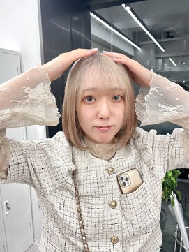 オーク 横浜(OAK) ボブ×ミルクティーカラー