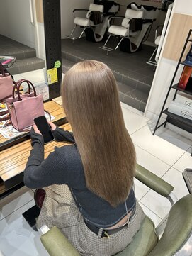 ダブルカラー/ミルクティーベージュ/ハイトーン