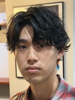 カウンター(COUNTER) メンズセンターパート/波巻きスパイラルパーマ【¥12500】
