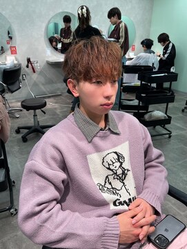 ジーニー 千葉(GENiE) シャドウパーマ/マッシュ/オレンジブラウン/山本うらら