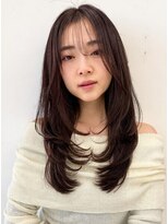 美容室 ファクト(fact)&nbsp;韓国風★顔周りレイヤーこなれ感ロングレイヤー春カラー