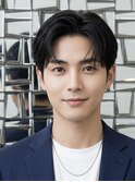 《佐久間》カット＋ダウンパーマで韓国風ビジネスサンウォンヘア