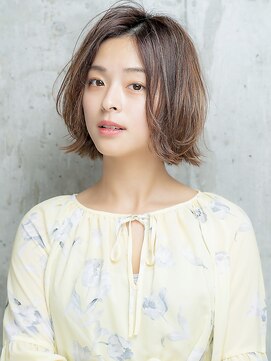 ジーナ セントラル銀座(Zina) セシルカットフリンジウェーブ×大人かわいい前髪ココアブラウン