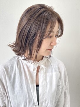 フォーク FOLK 【FOLK】透明感ナチュラルベージュ☆似合わせ外ハネボブ♪