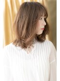 ショコラアッシュ顔周りレイヤーくせ毛風ロブZ上尾30代40代50代