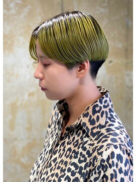 リブロ(liblo) 刈り上げハンサムショート × ライムイエロー【liblo】