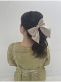 編み込みポニーテール♪