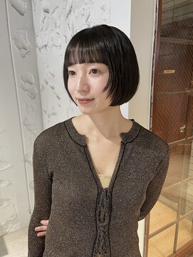 コフィー バイ メルト 吉祥寺(cofy by melt) 【中澤彩乃】ナチュラルミニボブ顔まわりレイヤー前髪あり内巻き