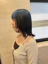 六本木美容室 西麻布店 グラデーションカラー◎黒×青