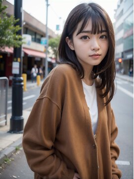 オルク 札幌大通(Orque) 韓国風レイヤー顔周りレイヤーおくれげ　シースルーバング