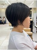 ショートボブ髪型30代40代50代前髪あり前髪なし面長丸顔【倉田】