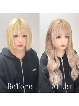 あるじゃんすー 神戸三宮店 ホワイトベージュ#シールエクステ#イメチェン#ヨシンモリ#神戸